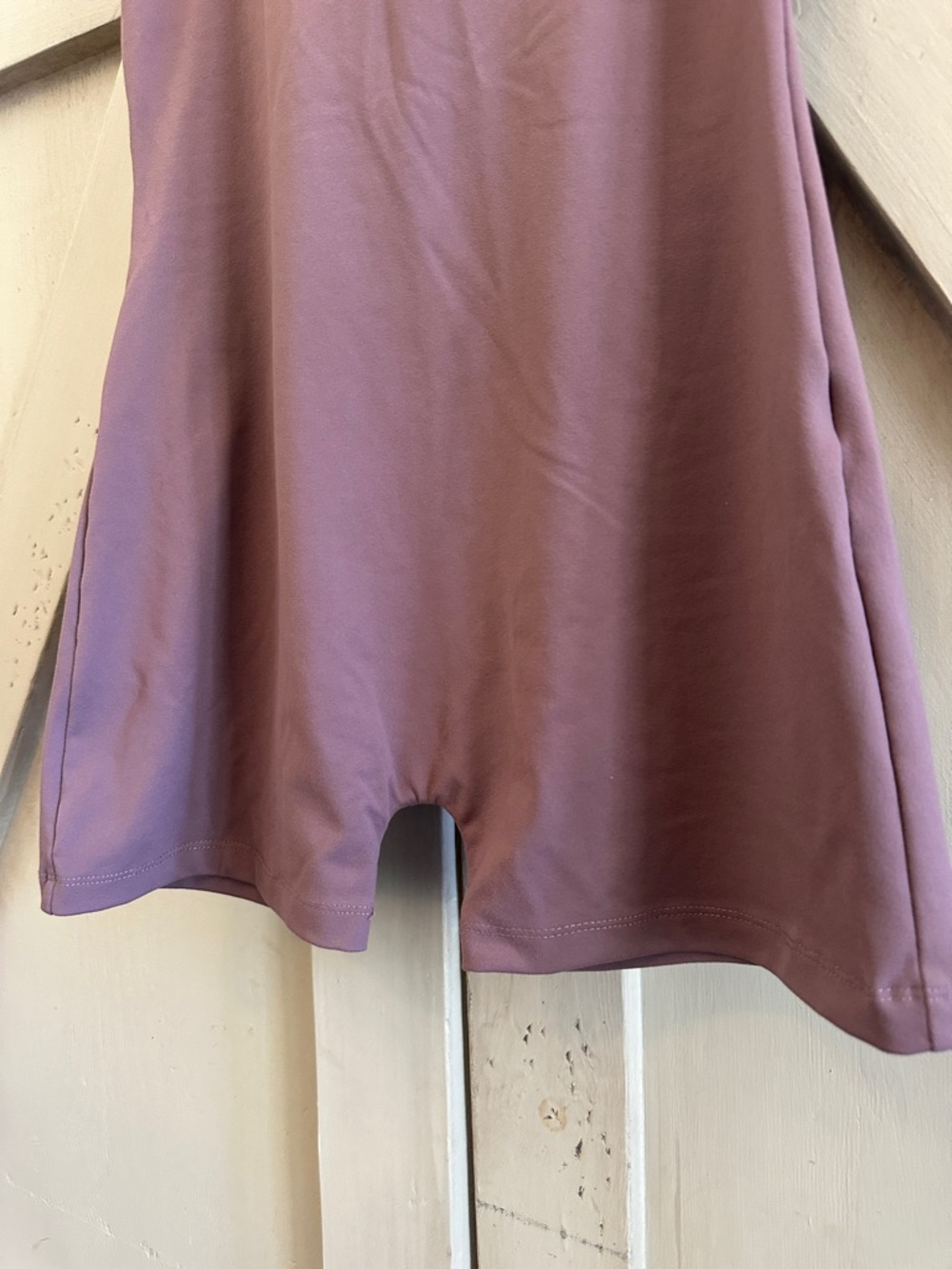Automet Mauve Athletic Romper Size Large Built-In Bra Stretch One Piece - Picture 4 of 8